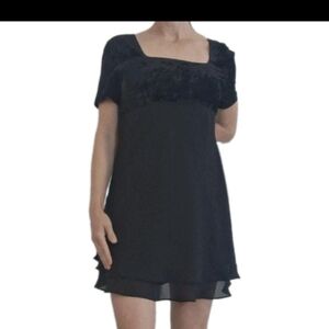 Vintage 90's Donna Ricco Velvet Black Dress